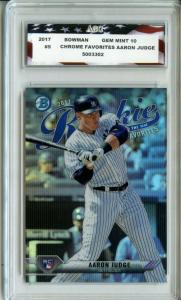 2017 Bowman Chrome Aaron Judge Rookie Card AGC 10