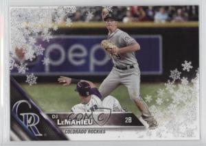 2016 Topps Holiday Metallic Snowflake DJ LeMahieu Card