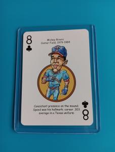 Mickey Rivers Texas Rangers Baseball Playing Card