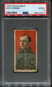 1909-11 T206 Gus Dorner Kansas City Card