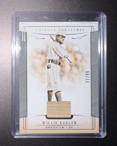 2019 Panini National Treasures Willie Keeler Bat Card