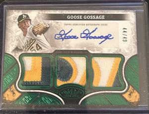 2025 Topps Tier One Goose Gossage Auto Patch
