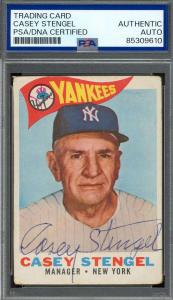 Casey Stengel Autographed 1960 Topps Card