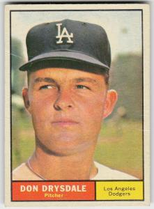 1961 Topps #260 Don Drysdale Baseball Card