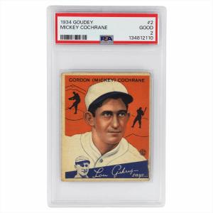 1934 Goudey Mickey Cochrane #2 PSA Card