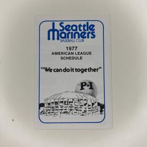 1977 Seattle Mariners Baseball Pocket Schedule