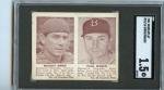 1941 DoublePlay Paul Waner/Owen Dodgers Card SGC 1.5