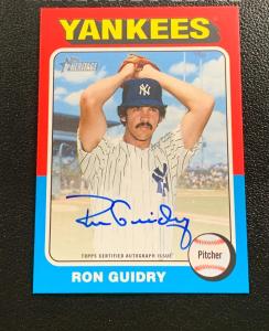 2024 Topps Heritage Ron Guidry Auto Yankees