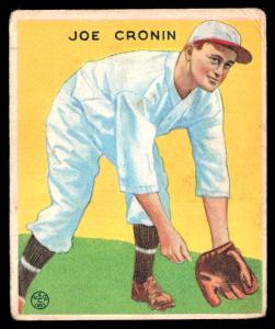 1933 Goudey Joe Cronin Senators Baseball Card #109