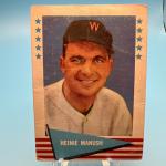 1961 Fleer Heinie Manush #57 Baseball Card