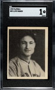 1939 Playball Lloyd Waner Card #89 SGC 1