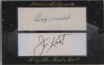 2012 Historic Autographs Stan Coveleski Jim Kaat Auto