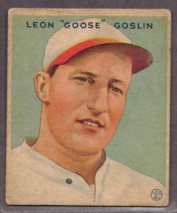 1933 Goudey Leon Goslin Card #110