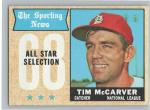 1968 Topps Tim McCarver St. Louis Cardinals Card