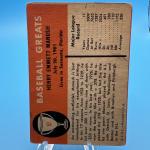 1961 Fleer Heinie Manush #57 Baseball Card