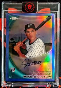 2010 Giancarlo Stanton Blue Refractor Rookie Card