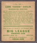 1933 Goudey Leon Goslin Card #110