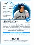 2022 Topps Pristine Hideki Matsui Purple Refractor
