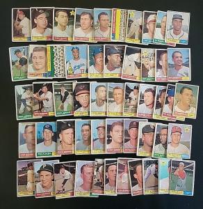 1961 Topps Baseball Cards - 50 Unique Cards