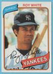 1980 Topps Roy White Yankees Baseball Card