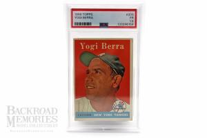 1958 Yogi Berra #370 Yankees Baseball Card