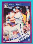 2018 Donruss Optic Purple Prizm George Brett Card