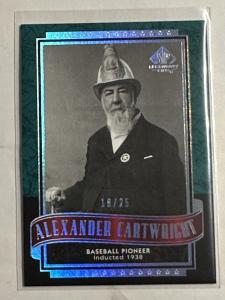 Alexander Cartwright 2003 SP Legendary Cuts Baseball Card