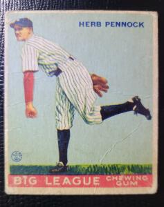 Herb Pennock 1934 V354 Boston Red Sox Card