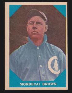 1960 Fleer Mordecai Brown Cubs Card #9