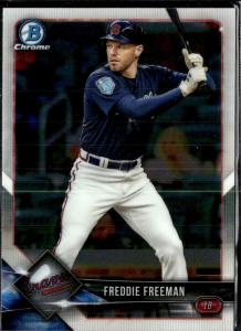 2018 Bowman Chrome Freddie Freeman Braves Card Lot