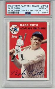2008 Topps Babe Ruth Target Exclusive PSA 10