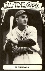 1973-80 TCMA Al Simmons All-Time Greats Postcards