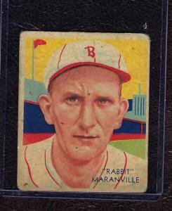 1934 Diamond Stars Rabbit Maranville Boston Braves Card