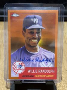 Willie Randolph 2022 Topps Chrome Orange Autograph