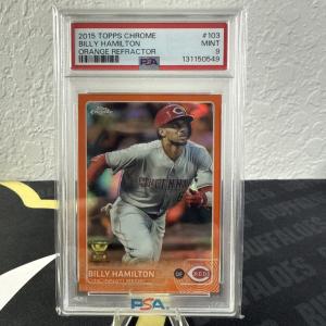 2015 Topps Chrome Billy Hamilton #103 Orange Refractor