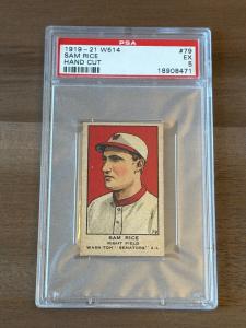 Sam Rice 1919-21 W514 #79 PSA 5 Card