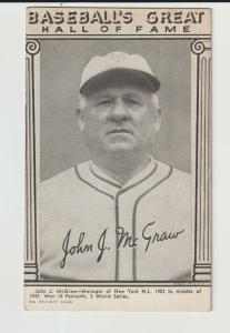 1948 Exhibit Baseball Hall of Fame John McGraw Card