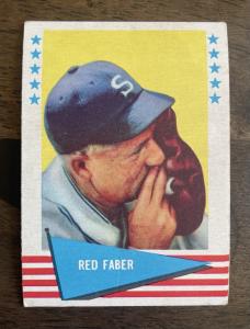 1961 Fleer Baseball Greats Red Faber Card