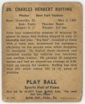 1941 Play Ball 20 J.R. Ruffing Card