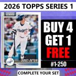 2026 Topps Series 1 Baseball Cards #1-250