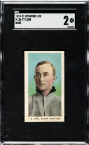 1910-11 M116 Ty Cobb Blue Background Card