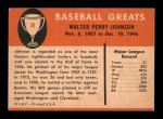 1961 Fleer Walter Johnson Baseball Card #49