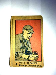 1926 W512 Tris Speaker Hand Cut Card