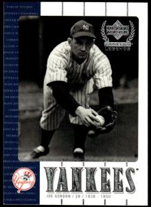 2000 Upper Deck Yankees Legends Joe Gordon Card