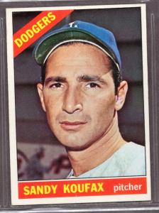 1966 Topps #100 Sandy Koufax Card