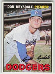 1967 Topps Don Drysdale Baseball Card Dodgers