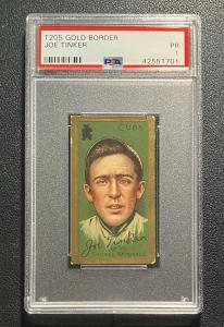 Joe Tinker T205 Gold Border PSA 1 Cubs Card