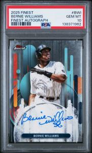 2025 Topps Finest Bernie Williams PSA 10 Auto