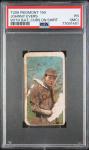 1909 T206 Johnny Evers Partial Name Mis-Cut Card