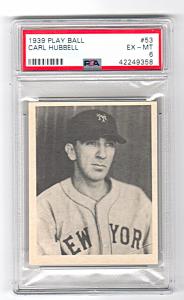 1939 Play Ball Carl Hubbell #53 PSA 6
